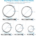 thumbnail image 2 of DESIGNICE Split Key ring Assorted, 5 Sizes (1/2 inch, 3/4 inch,1 inch, 1.25 inch, 1.38 inch), for Dog Pet Collar DIY Tag Jewelry, 2 of 7