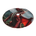 thumbnail image 2 of KLL Christmas Tree Skirt,Party Decorations Farmhouse for Christmas Decorations Holiday Party 30" -Majestic Red Dragon, 2 of 6