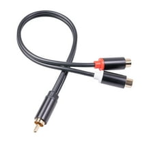 RCA Y Splitter Cable RCA 1 Male Plug to 2 Female Jack Adapter Stereo Audio Cable