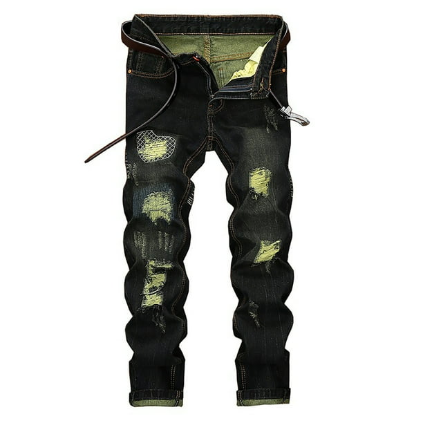 Pantalones largos de moda para hombre, con lazo elástico, ajustados, de pierna recta pequeña