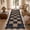 Black Coffee, variant on ZACOO 2'x6' Easy Jute Print Runner Rug, Scalloped Border Checkerboard Machine Washable Ultra‑Thin Non‑Slip Carpet for Hallway Entryway Kitchen, Black Coffee