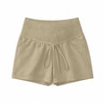 thumbnail image 6 of Miqool Maternity Shorts with Pockets Over The Belly Drawstring Casual Pregnancy Shorts for Athletic Yoga Workout, 6 of 9