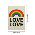 thumbnail image 4 of Love is Love Rainbow Pride Garden Flag Double Sided, LGBTQ Garden Flag Yard Flag for Outdoor Decoration 12x18 Inch, 4 of 5