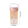 thumbnail image 3 of Botella de agua de plástico con pajita, vaso infusor a prueba de fugas | Asa de transporte, hidratación portátil | Libre de BPA, irrompible, ideal para la escuela, 3 of 6