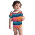 thumbnail image 3 of Daiia Lighthouse and Whale Printed Unisex-Baby Short Sleeve Onesies Bodysuits Baby Climbing Clothes Soft and Comfortable Romper with Expandable Shoulder Design-6 Months, 3 of 8