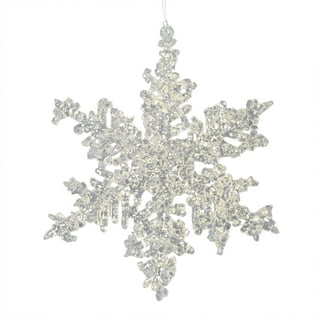 AURIGATE Foam Christmas Ball Ornament White Snowflakes Bell