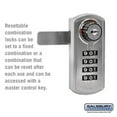 thumbnail image 1 of SalsburyIndustries 33395SLV Resettable Combination Lock For Designer Wood Locker Door - Silver, 1 of 1