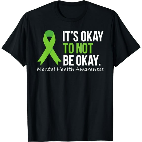 Its Okay To Not Be Okay Shirt Mental Health Awareness Ribbon T-Shirt