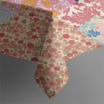 thumbnail image 3 of Pioneer Flower Floral Print Pattern Rectangle Tablecloth 60"x84",Waterproof Polyester Rectangle Table Cloth, Wipeable Spillproof Polyester Tablecloth for Dining, Camping, Indoor and Outdoor, 3 of 5