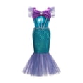 thumbnail image 3 of Vestido de la Sirenita Ariel para niña, conjunto de disfraz de sirena, ropa de fiesta de cumpleaños y Carnaval, 3 of 5