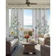 thumbnail image 4 of Spring Floral Blackout Curtains 45 Inches Long for Bedroom, Wildflowers Herbs Summer Botanical Thermal Insulated Room Darkening Black Out Window Curtain Panels Grommet Drapes for Living Room, 4 of 8