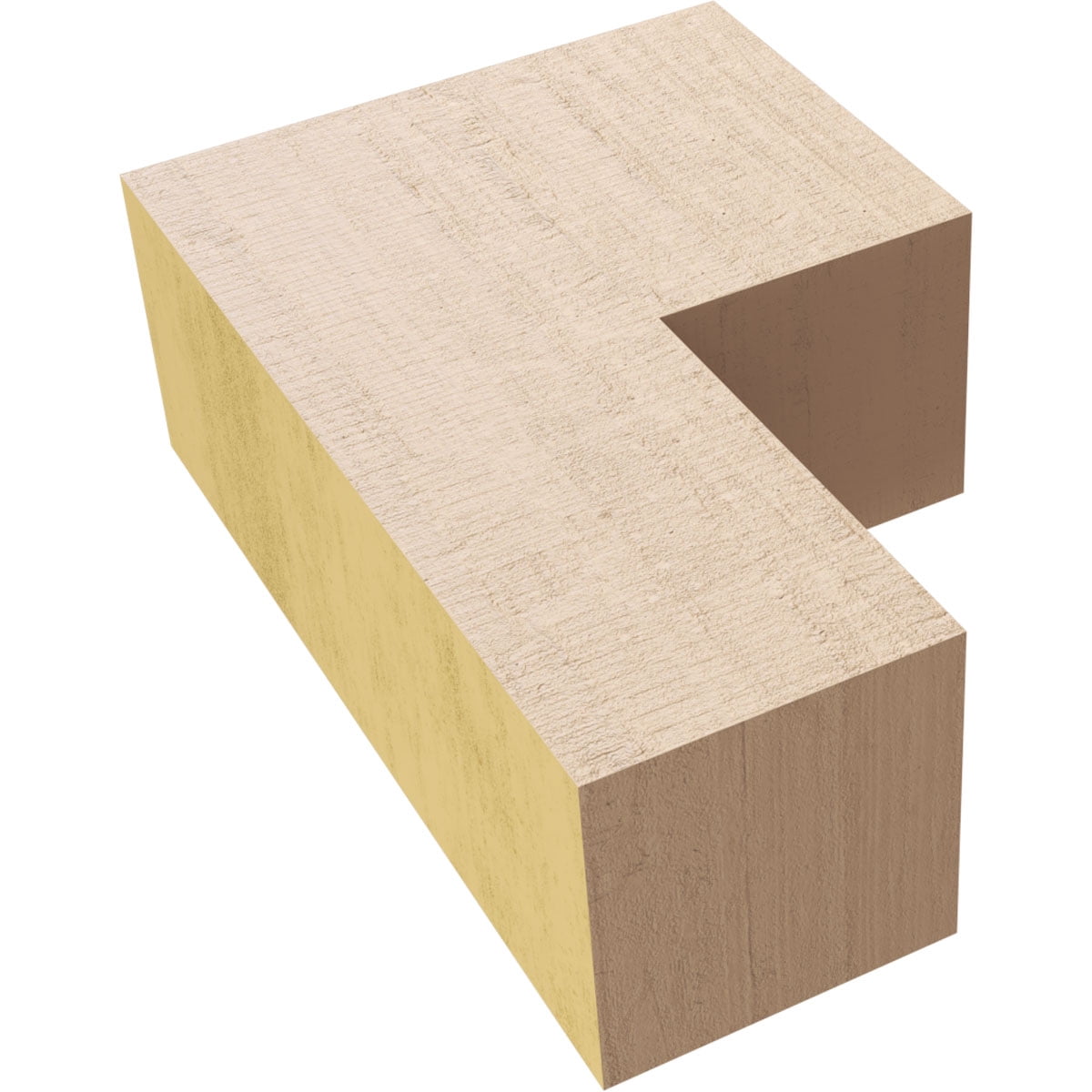 2"W x 4"D x 6"H Classic Chapel Hill Rough Cedar Woodgrain TimberThane Corbel, Primed Tan