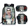 thumbnail image 1 of Skibidi Toilet Student Backpack Children'S Meal Bag Pencil Bag Three-Piece Backpack, 1 of 2
