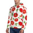 thumbnail image 3 of Wukai Fresh Red Tomato Print Men Hoodies Fleece Sweatshirts Long Sleeve Sweaters Pullover Fall Outfits Winter Clothes-Small, 3 of 7