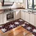 thumbnail image 3 of Kitchen Rugs Sets Of 2,Red and Black Checkered Christmas Snowflake Pattern Anti Fatigue Kitchen Mat Rugs Non Slip Washable,Decorative Kitchen Floor Mats for Kitchen,Sink,Laundry,17"X47", 3 of 5
