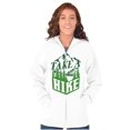 thumbnail image 3 of Take A Hike Nature Outdoors Camping Unisex Fleece Graphic Zip Up Hoodie Brisco Brands 2X, 3 of 5