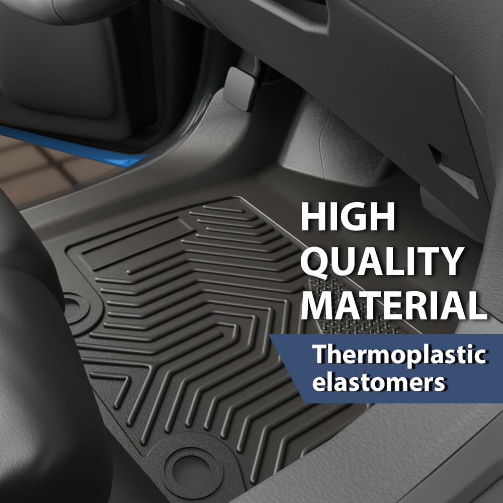 TPE All Weather Custom Liners Set Floor Mats Black Fit for Jeep Grand Cherokee 2022-2024