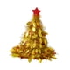 thumbnail image 1 of Sombrero de árbol de Navidad, decoración navideña, sombrero de copa decorativo y divertido para Navidad en invierno. Oro, 1 of 9