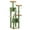 Green, variant on PEQULTI 71 " Large Cat Tree Tower for Cat with Dual Condos and 6 Scratching Posts Indoor Gray
