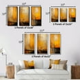 thumbnail image 4 of Designart "Rustic Memories of the Full Moon III" Modern Geometric Framed Wall Art Set Of 3 - Gold Abstract Frame Gallery Wall Set For Home Decor, 4 of 7