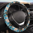 thumbnail image 5 of Logiee Vintage Map Travel Essentials Print Breathable Elastic Steering Wheel Cover, Non-Slip Stretch Steering Wheel Protector,Universal 15 Inch Fit Auto, Suvs, Truck, 5 of 6
