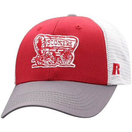 - Men's Russell Crimson/White Oklahoma Sooners Steadfast Snapback Adjustable Hat - OSFA