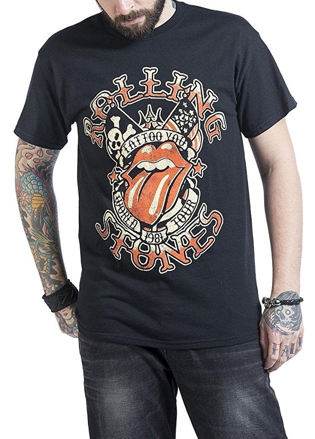 Rolling Stones Tattoo You T Shirt Bravado - Rolling Stones Tattoo You 1981 Tour Men's Black T-Shirt