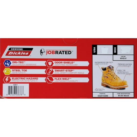 genuine dickies men's jobrated brawn waterproof work boot