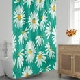 thumbnail image 3 of Daisy Flower Shower Curtain for Bathroom Shower Curtain Set with 12 Hooks Waterproof Fabric Bath Curtain for Bathtub Restroom Decor, 72 X 72 in, 3 of 6