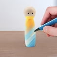 thumbnail image 2 of Muñeco de clavija de madera sin terminar, adorno de arte, figuras de personas de madera en blanco para pintar para decoraciones del hogar, regalo de 7 cm x 18 cm BLESIY  Cuerpos de muñecas de clavijas de madera, 2 of 8