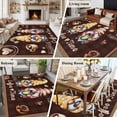 thumbnail image 5 of 5'x8' Area Rugs, Farmhouse Coffee Time Indoor Outdoor Area Rug for Living Room Bedroom, Vintage Gnomes Desserts Brown Plaid Washable Bathroom Rugs Kitchen Floor Carpet Mats Home Decor Aesthetic, 5 of 8
