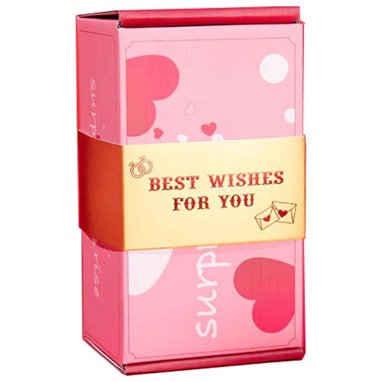 Love Messages Popup Romantic Gift Box couple gift 8 x 8 x 2.5 cm Red  Rectangular