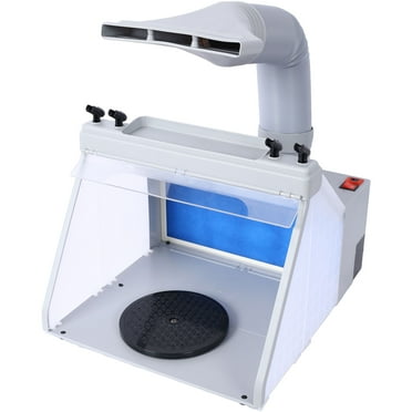 Versatile Paint Spray Booth with LED Lights & 360° Turntable for Models DC12V/1.6A Motor Included