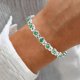 thumbnail image 4 of Women's Birthday Gifts Birthstone Bracelet Wristbands Stainless Steel Silver Zircon Gemstone Bracelets Wedding Bridal Prom Jewelry, 4 of 5