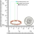 thumbnail image 4 of Rose Tone, Simulated Cubic Zirconia Size-9 Full Eternity Stackable Ring Wedding Band 925 Sterling Silver, 4 of 7