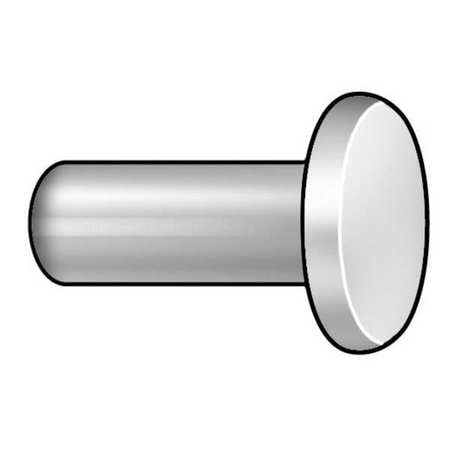 6LA11 Flat Solid Rivet, 5/16 In Dia - Pack of 10