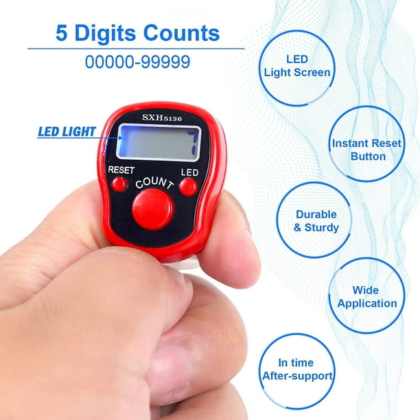 Finger Counters – 5 Doigt LED numérique avec compteur de doigts