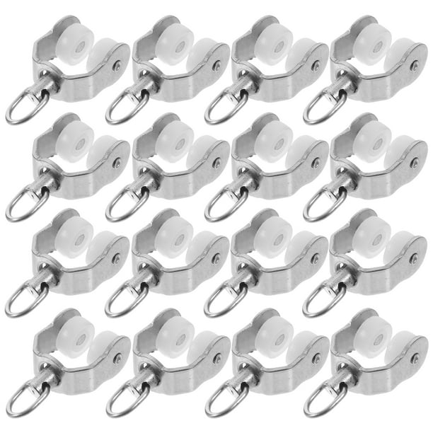 20 rodillos para riel de cortina, poleas deslizantes duraderas, accesorios de polea de riel flexible