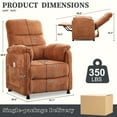 thumbnail image 3 of Power Recliner Chair, Holaki Electric Power Recliner with Side Pocket and Remote, Modern Chenille Fabric Recliner Chairs for Adults, Small Recliner for Small Space Nursery Living Room, Orange, 3 of 11