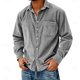 thumbnail image 2 of Camisa Casual de Manga Larga de Corduro de Ajuste Suelto para Hombres con Cuello Girable para el Uso Diario Y Trajes Elegantes, 2 of 9