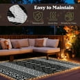 thumbnail image 5 of Pure Garden 8x10 Waterproof Outdoor Patio Rug with LED Lights, Gray, 5 of 6