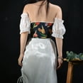 thumbnail image 4 of Mujeres Casual Sexy Ojal con cordones Estampado floral Fishbone Court Vintage Corset Straps Tank Top Fridja  nalpqowj29906, 4 of 9