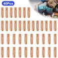 thumbnail image 5 of NATEFEMIN MIG MAG Welding Torch Contact Tips 40 Pcs 0.8 0.9 1.0mm Copper M6 for 15AK Clarke Sealey Welders, 5 of 9