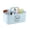 Blue, variant on Brabtod Minimalist White Pet Cleaning Supply Caddy, Portable 4-Section Dog & Cat Grooming Organizer & Toy Storage Bin for Brushes, Combs & Pet Supplies-White