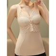 thumbnail image 5 of Ahdbta Thermal Tank Tops for Women with Padded Built in Bra Fleece Lined Sleeveless Underwear Tops Lace Trim Warm Base Vests, 5 of 6
