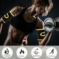 thumbnail image 6 of QRIC Arm Trimmers for Women - Pair Sauna Arm Sweat Bands - Neoprene Arm Trainer Wrap Toner Sleeves for Sports Workout, Yellow, 6 of 6