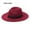 wine red, variant on Vintage Women Men Woolen Dress Dance Party Stage Performance Cowboy Hat Jazz Cap Panama Fedora Hat RED