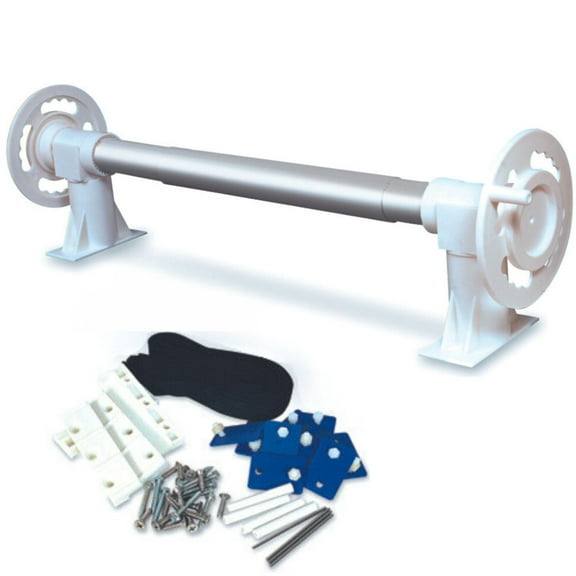 Swimline HydroTools Above Ground Pool Solar Blanket Reels System w/ Straps