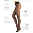 thumbnail image 2 of Calzitaly Seamless Sheer Tights with Comfortable Waistband, 15 Dernier Pantyhose (XX-Large, Black Pois), 2 of 7