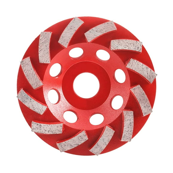 SHDIATOOL Roue de Meulage en Béton Turbo-Rangée 4-1/2 Pouces, 12 Segments, Convient à un Arbre de 7/8 Pouces – Idéal pour la Maçonnerie Dure, le Broyage de Marbre et de Béton, le Nivellement et le Retrait de Revêtement